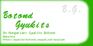 botond gyukits business card